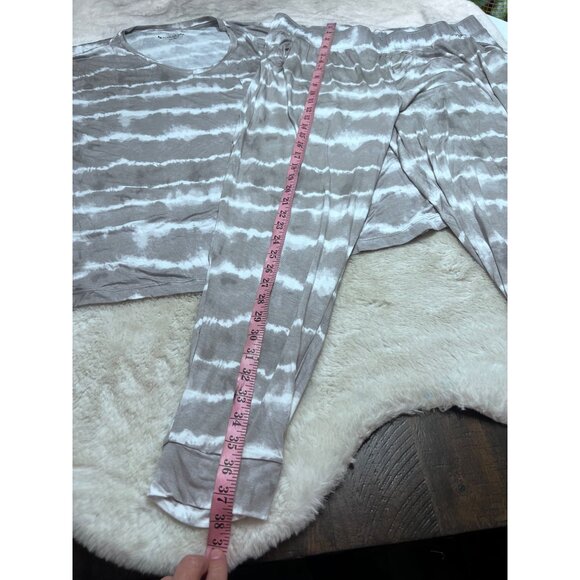 Koolaburra By Ugg Womens Tie-Dye Lounge Set PXL Gray & White Top & Pants Cozy Pa - Picture 5 of 5